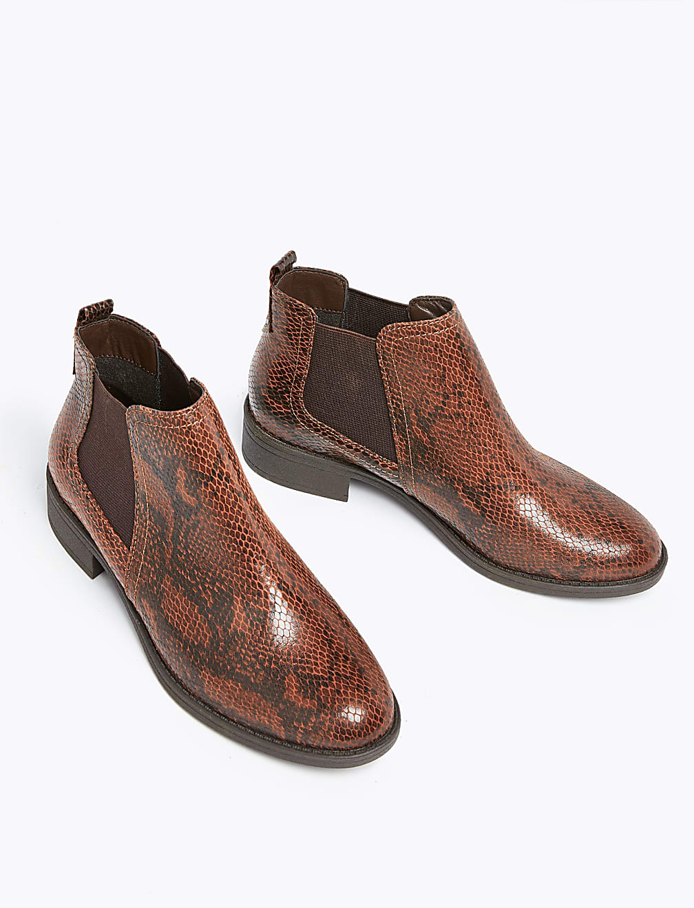 Animal Print Chelsea Ankle Boots