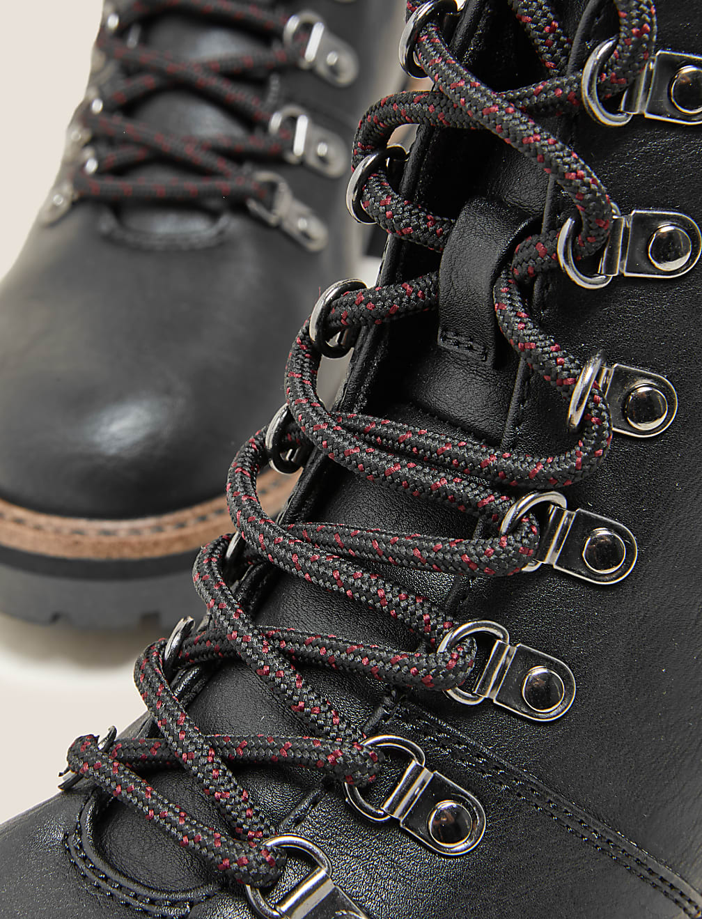 Hiker Block Heel Ankle Boots
