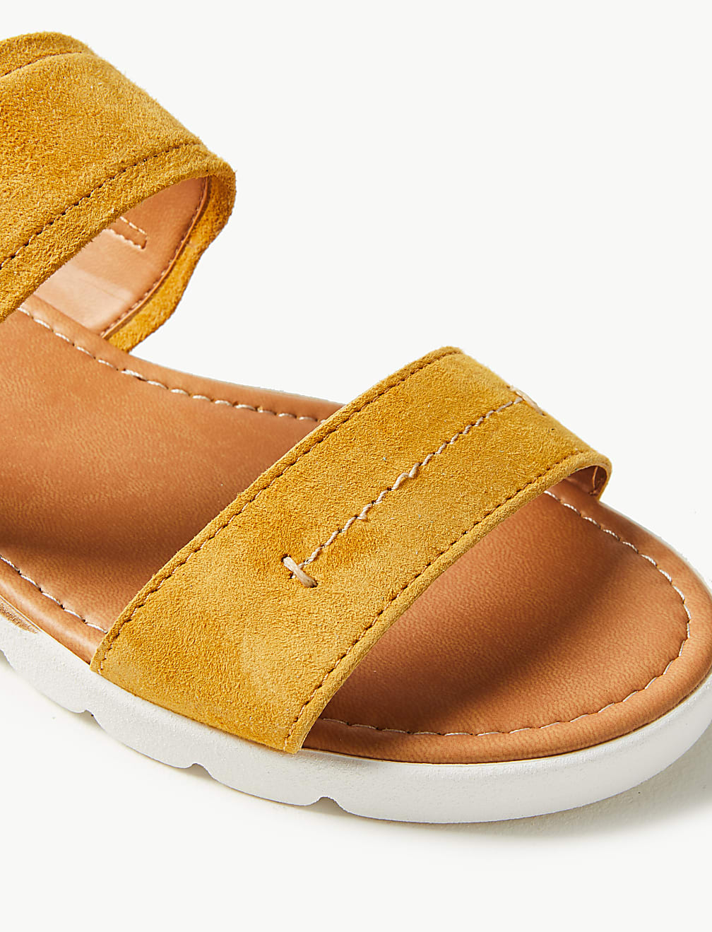 Suede Two Band Sandals