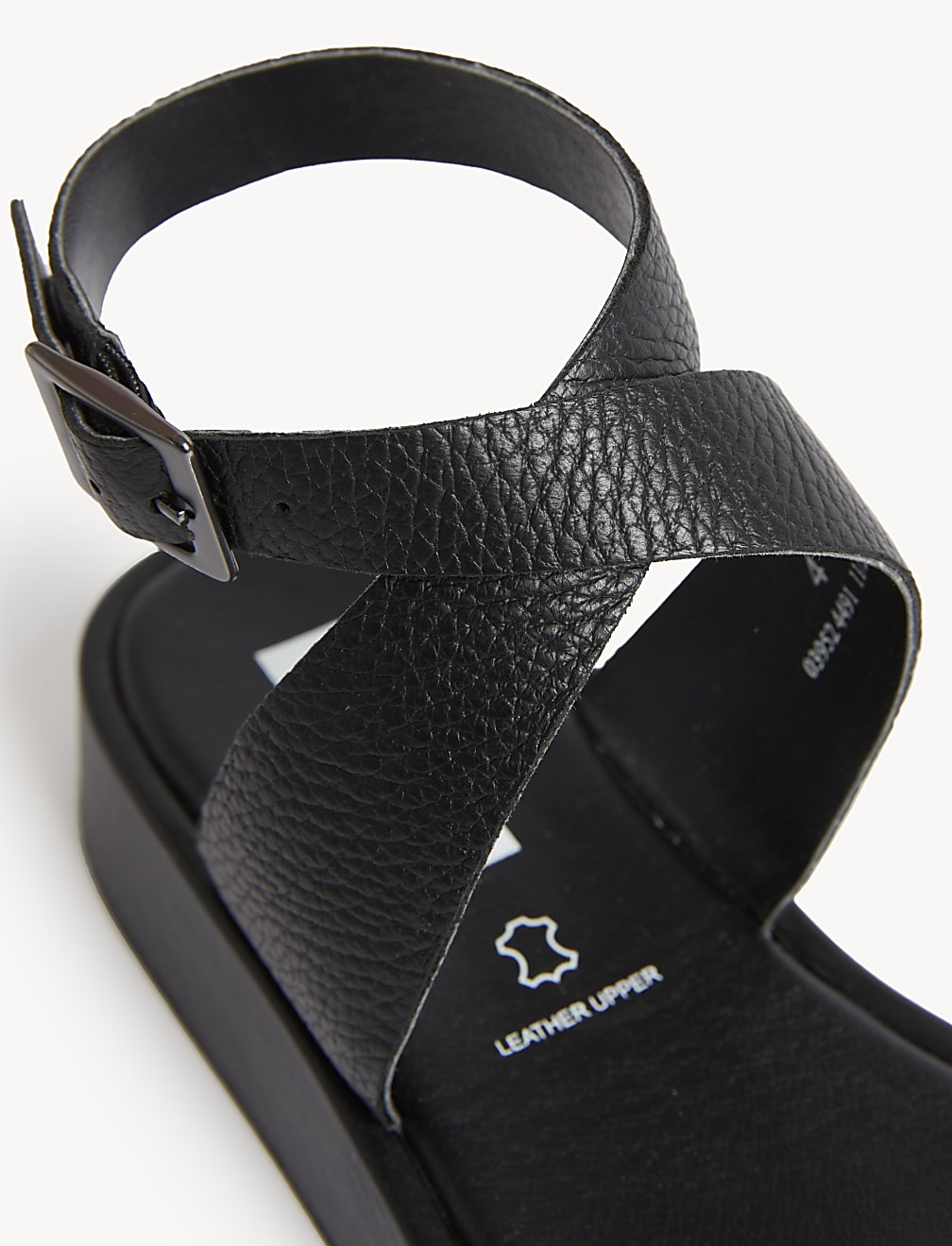 Leather Ankle Strap Flatform Sandals
