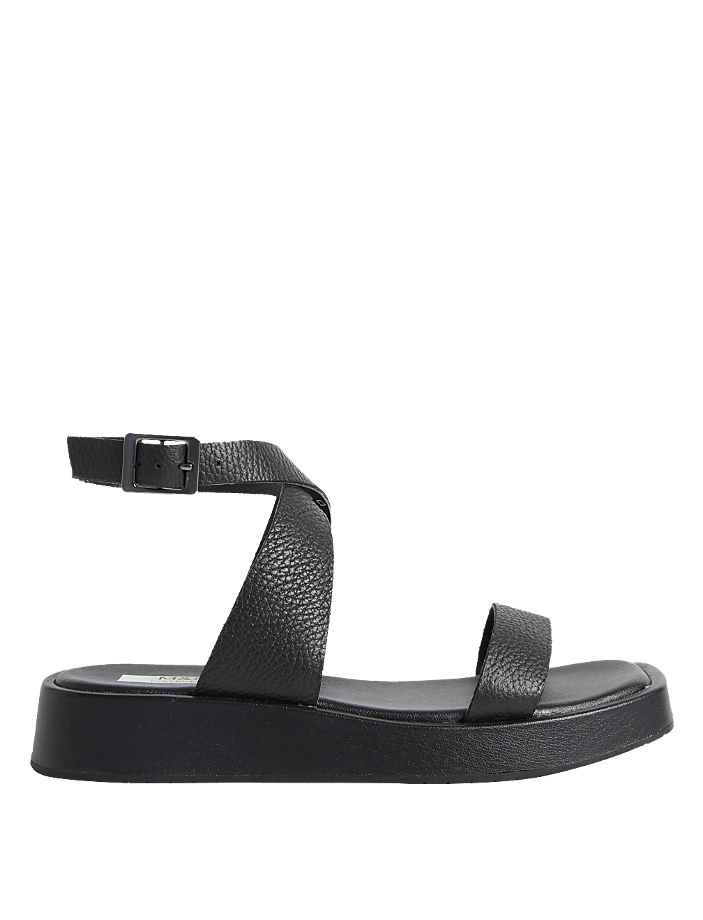 Buy Leather Ankle Strap Flatform Sandals at Marks Spencer