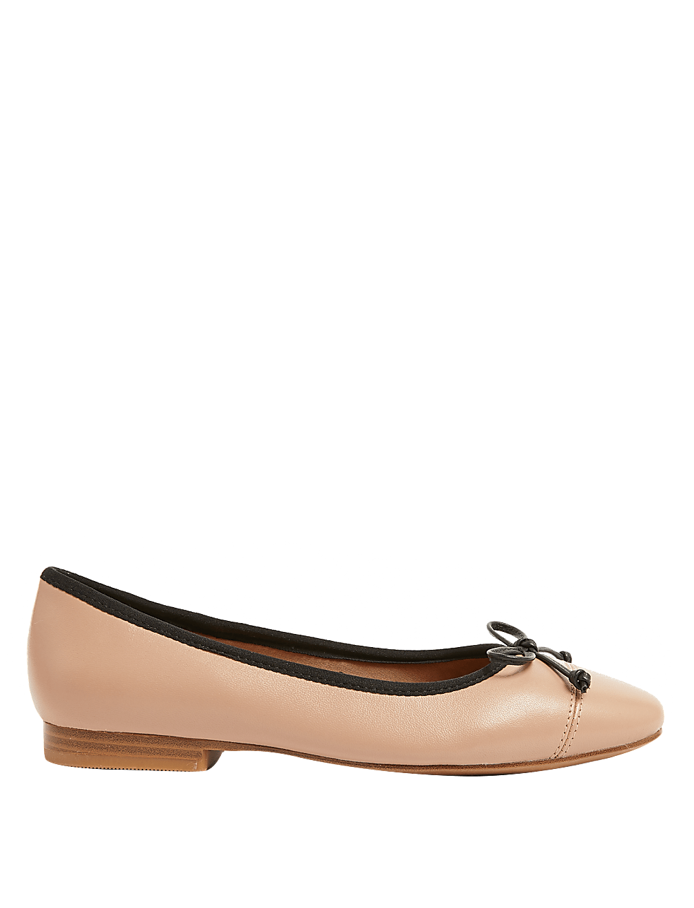 Leather Bow Ballet Pumps