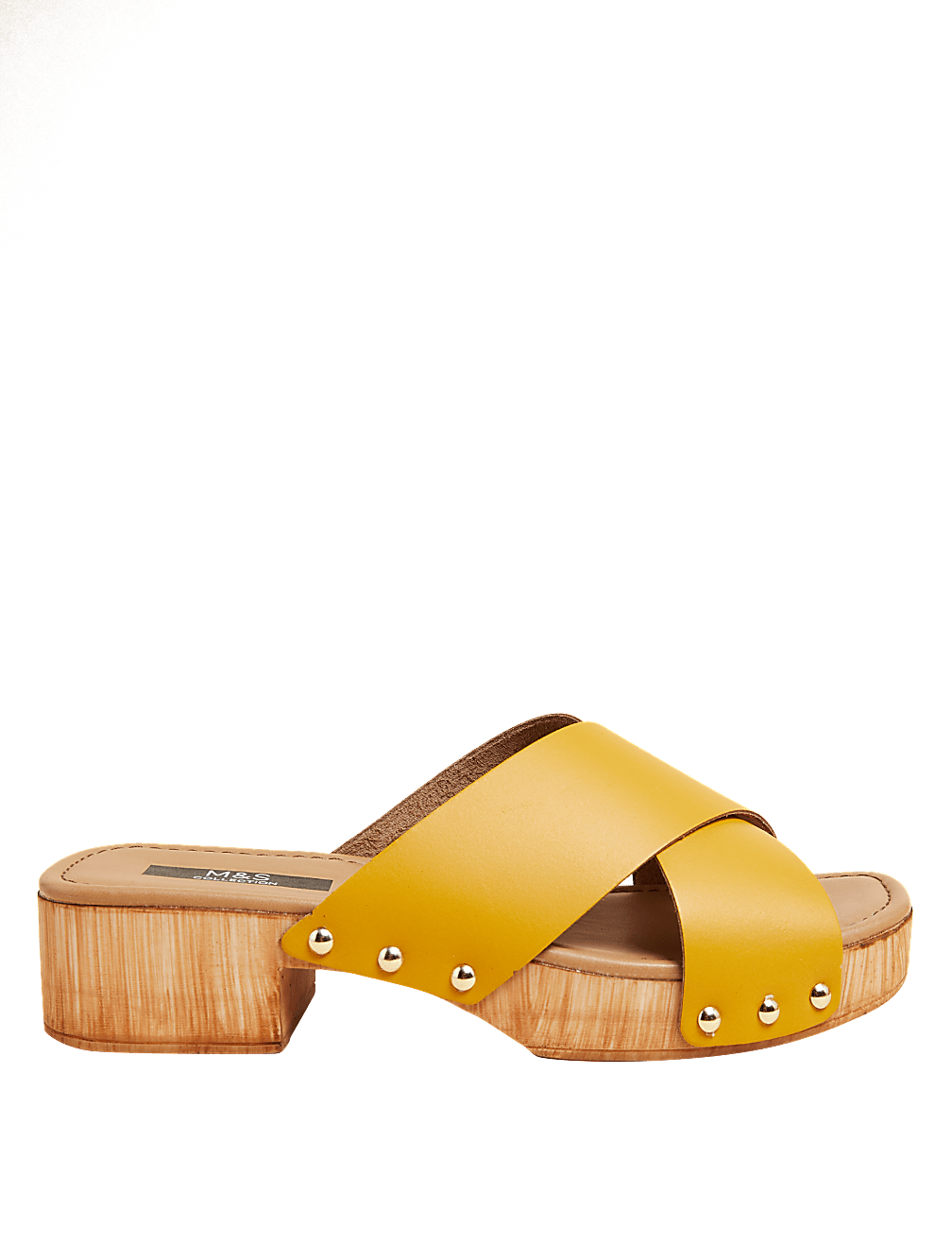 Leather Block Heel Clogs