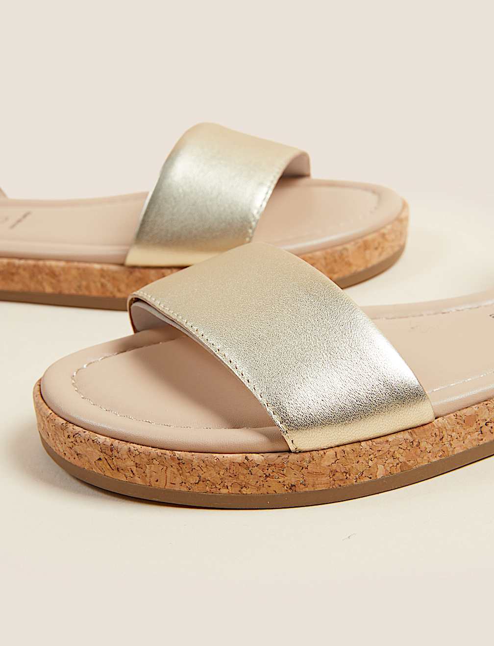 Leather Buckle Ankle Strap Flat Sandals