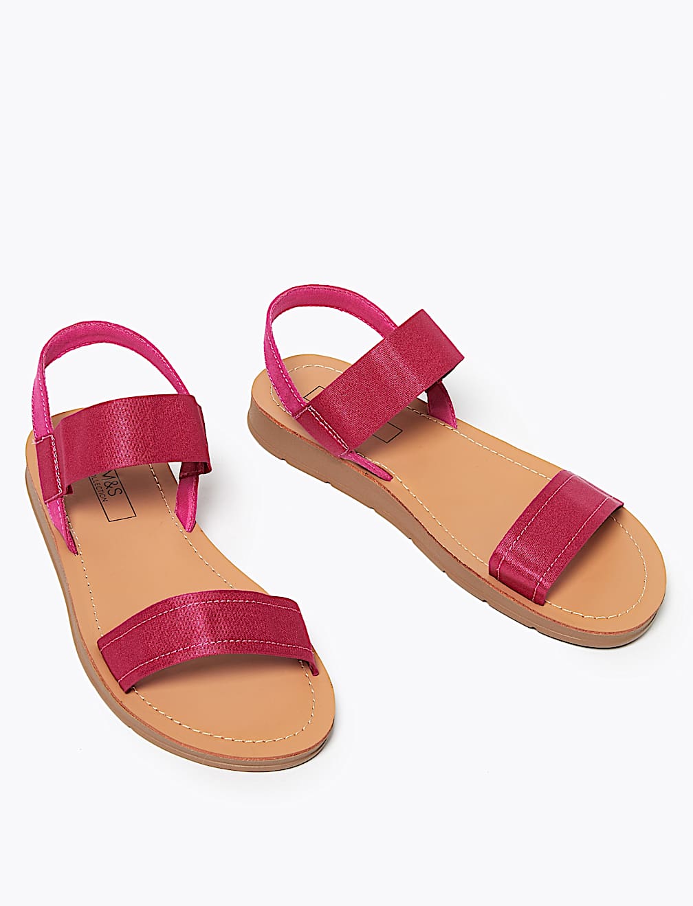 Elastic Strap Flat Open Toe Sandals