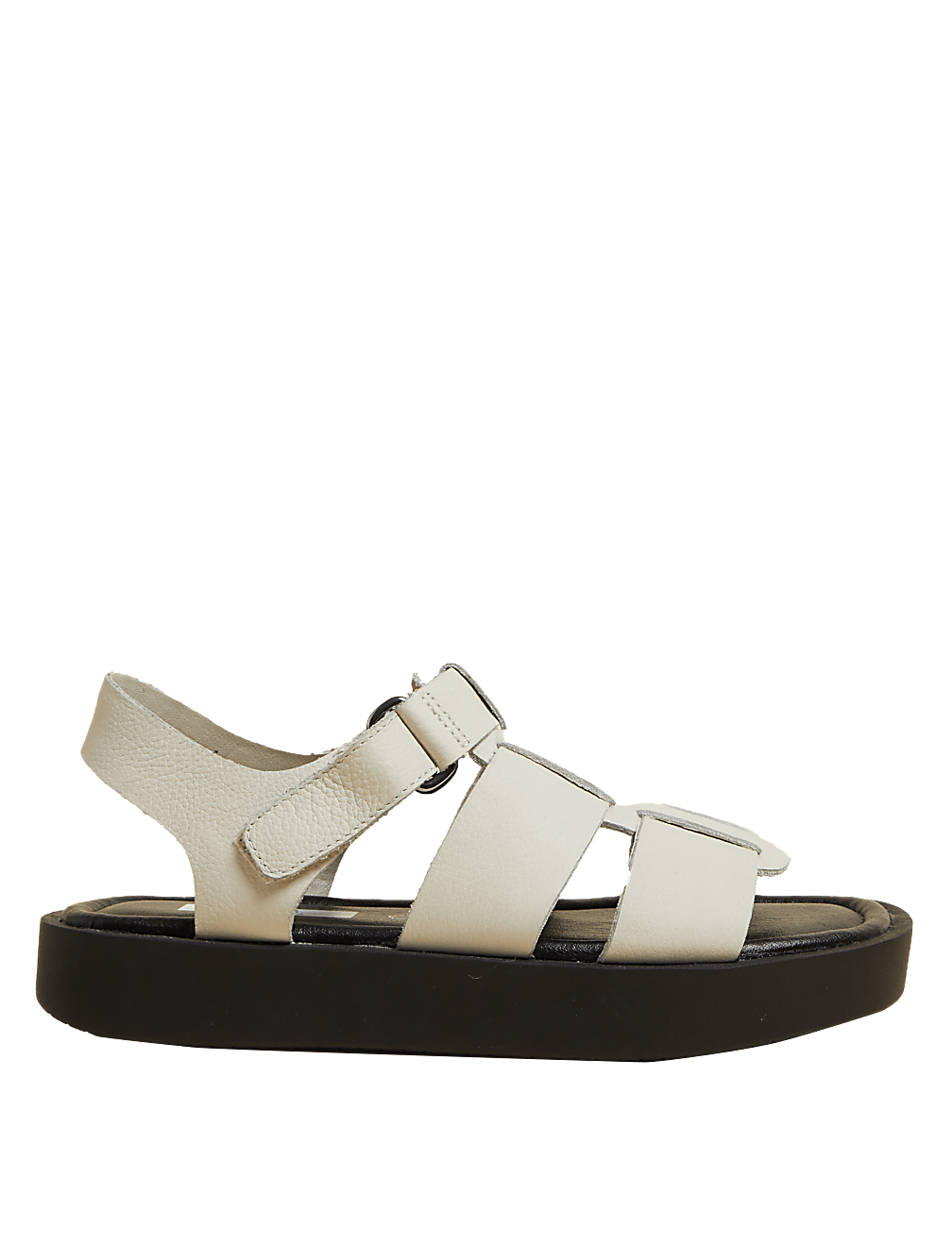 Leather Strappy Flat Sandals