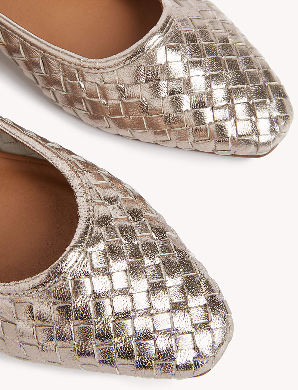 Leather Flat Ballet Pumps