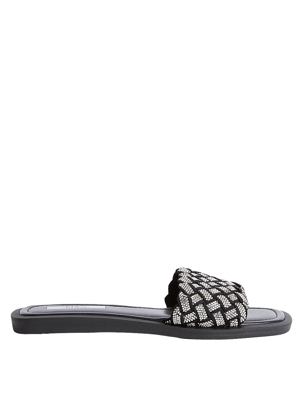 Woven Sparkle Flat Sliders