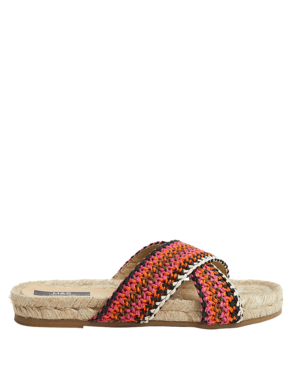 Woven Crossover Flat Espadrilles