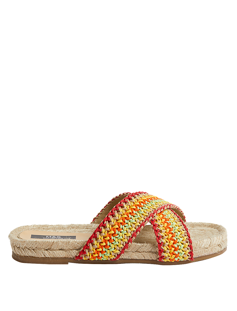 Woven Crossover Flat Espadrilles