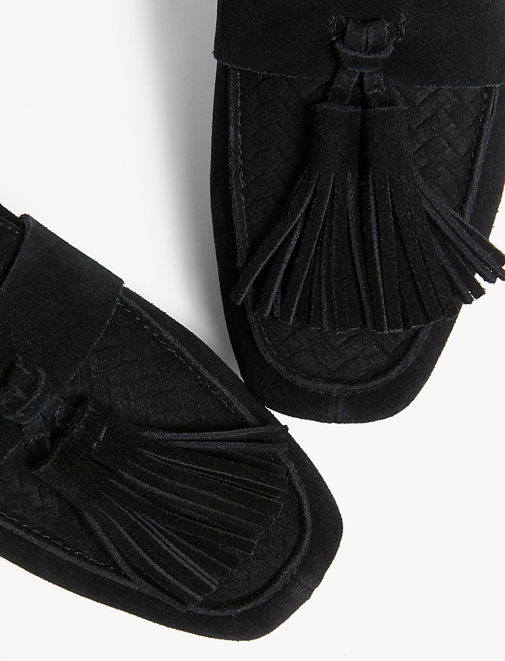 Suede Tassel Flat Loafers