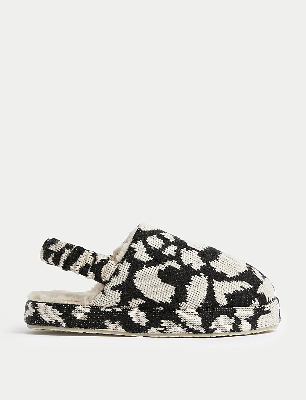 Printed Platform Mule Slippers
