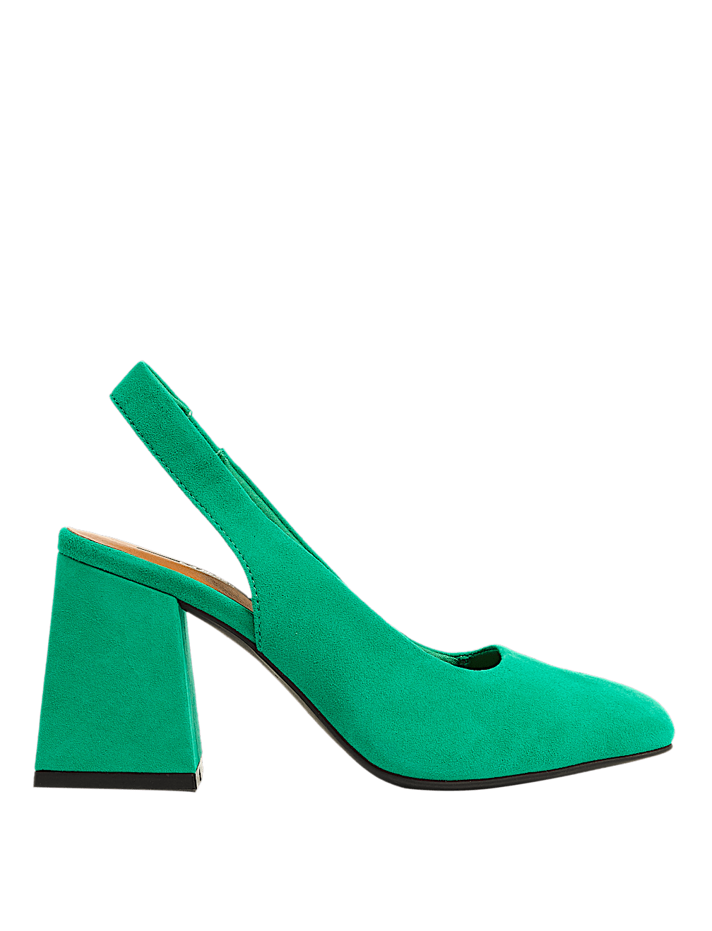 Wide Fit Suede Block Heel Slingback Shoes