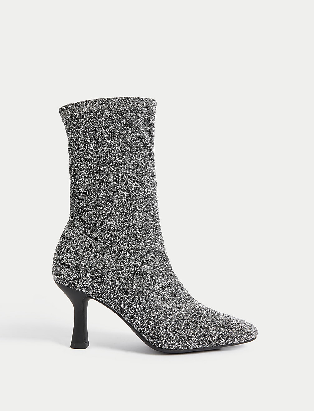 Sparkle Stiletto Heel Sock Boots
