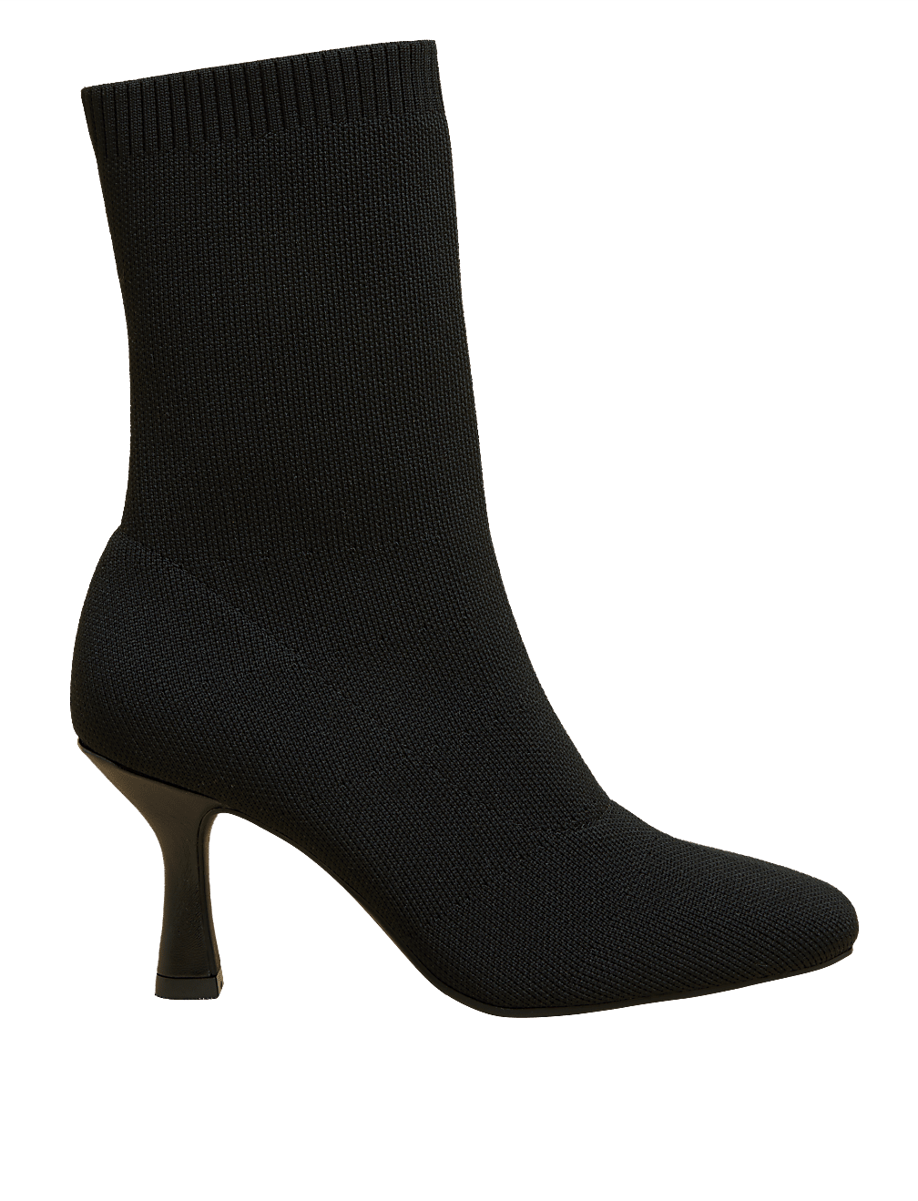 Stiletto Heel Square Toe Sock Boots