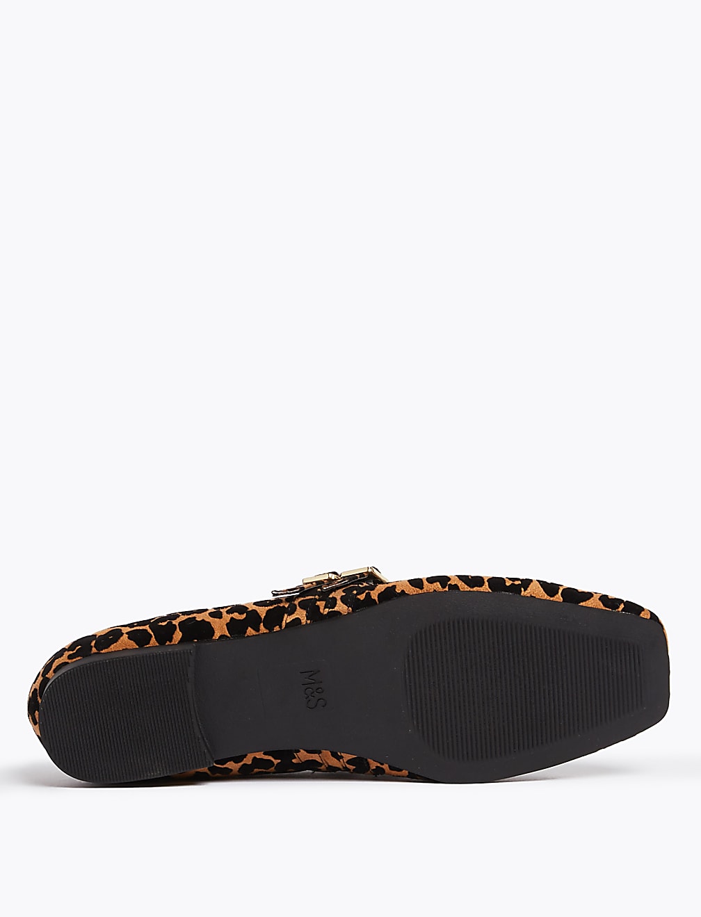 Leopard Print Square Toe Ballet Pumps