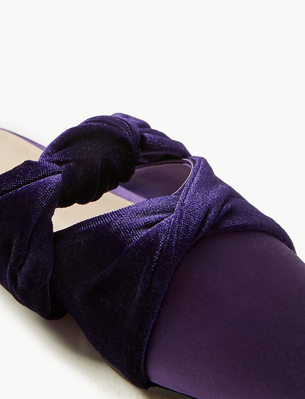 Velvet & Satin Knot Twist Mules