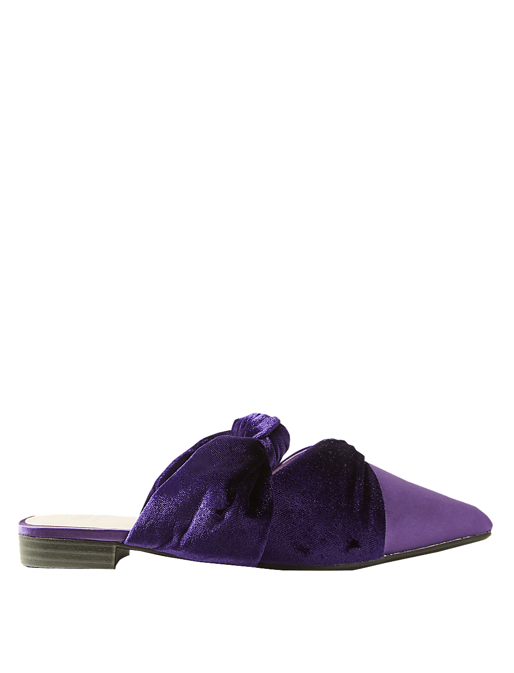 Velvet & Satin Knot Twist Mules