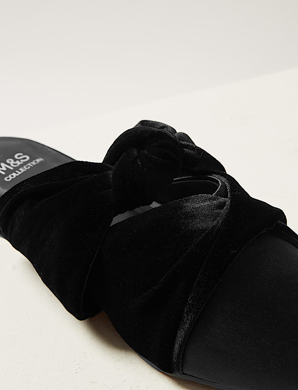 Velvet & Satin Knot Twist Mules