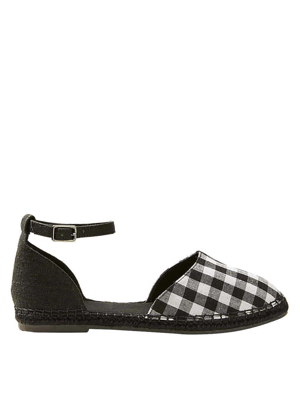 Almond Toe Gingham Espadrilles