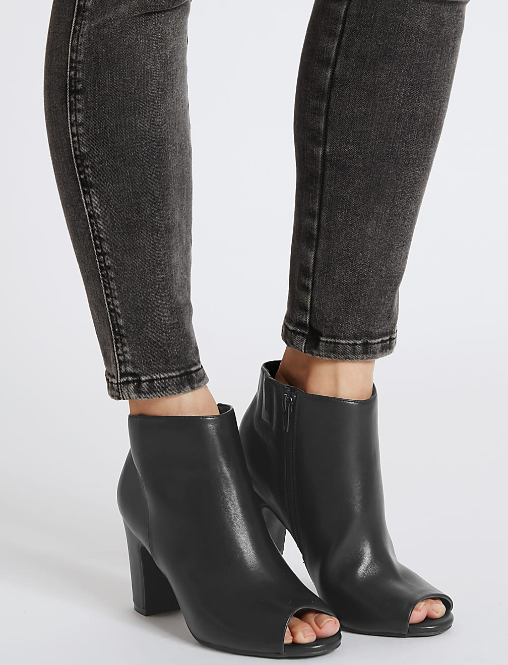 Block Heel Ankle Boots with Insolia®