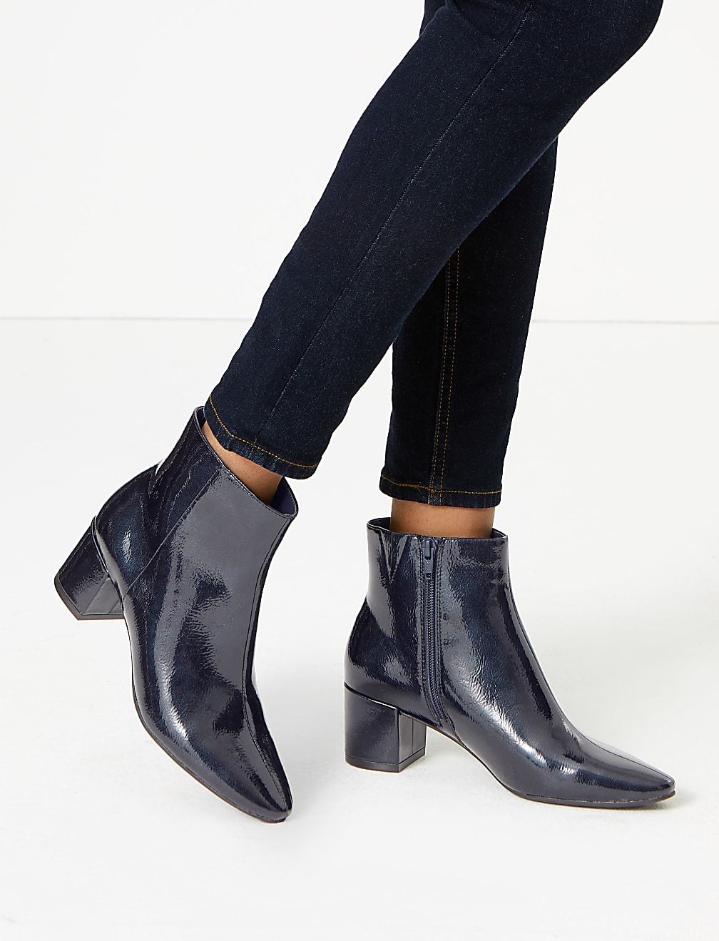 Block Heel Ankle Boots