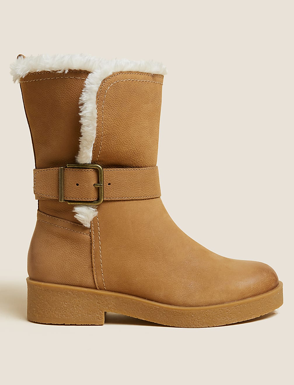 Fur lined wide fit boots on sale