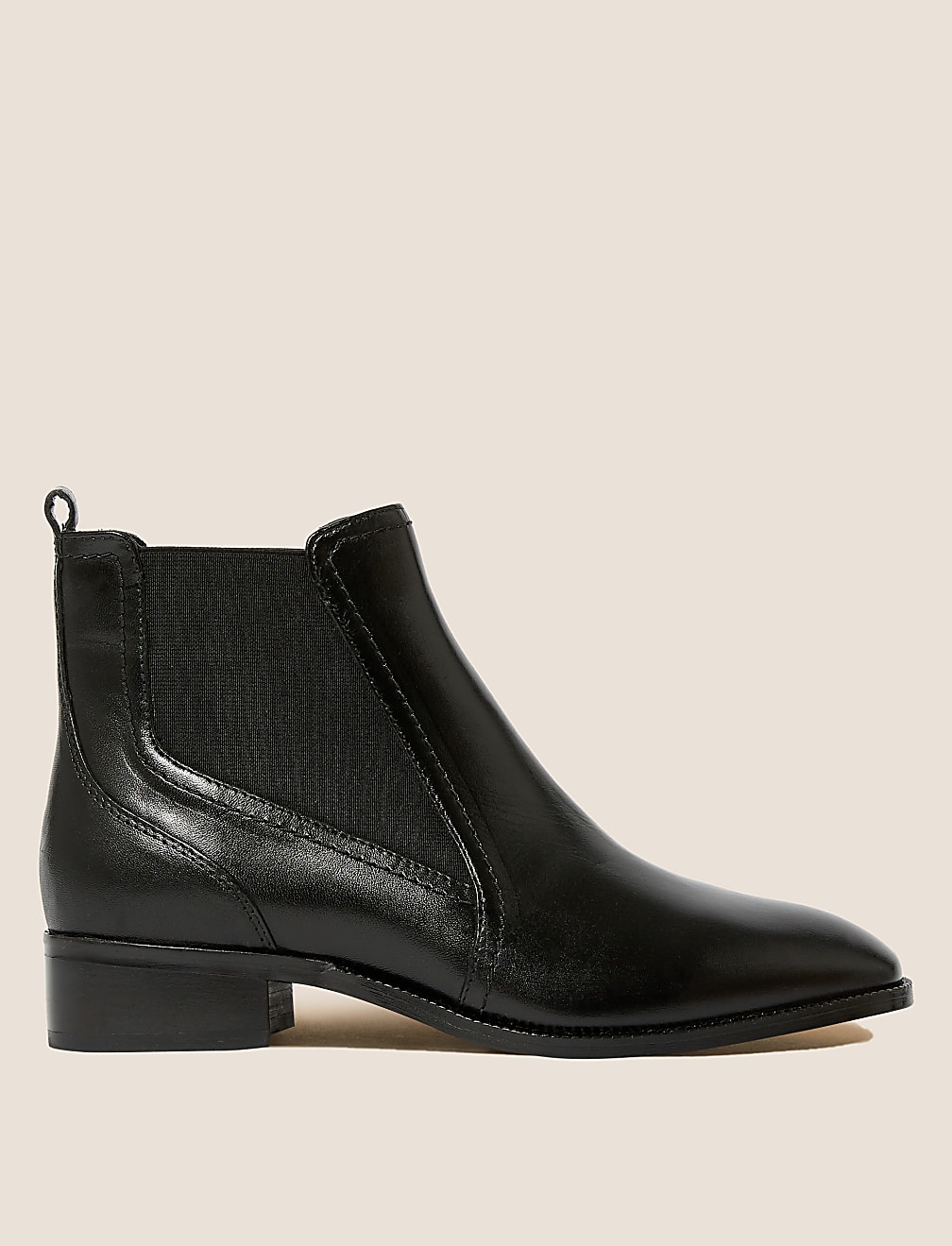 Wide Fit Leather Chelsea Ankle Boots