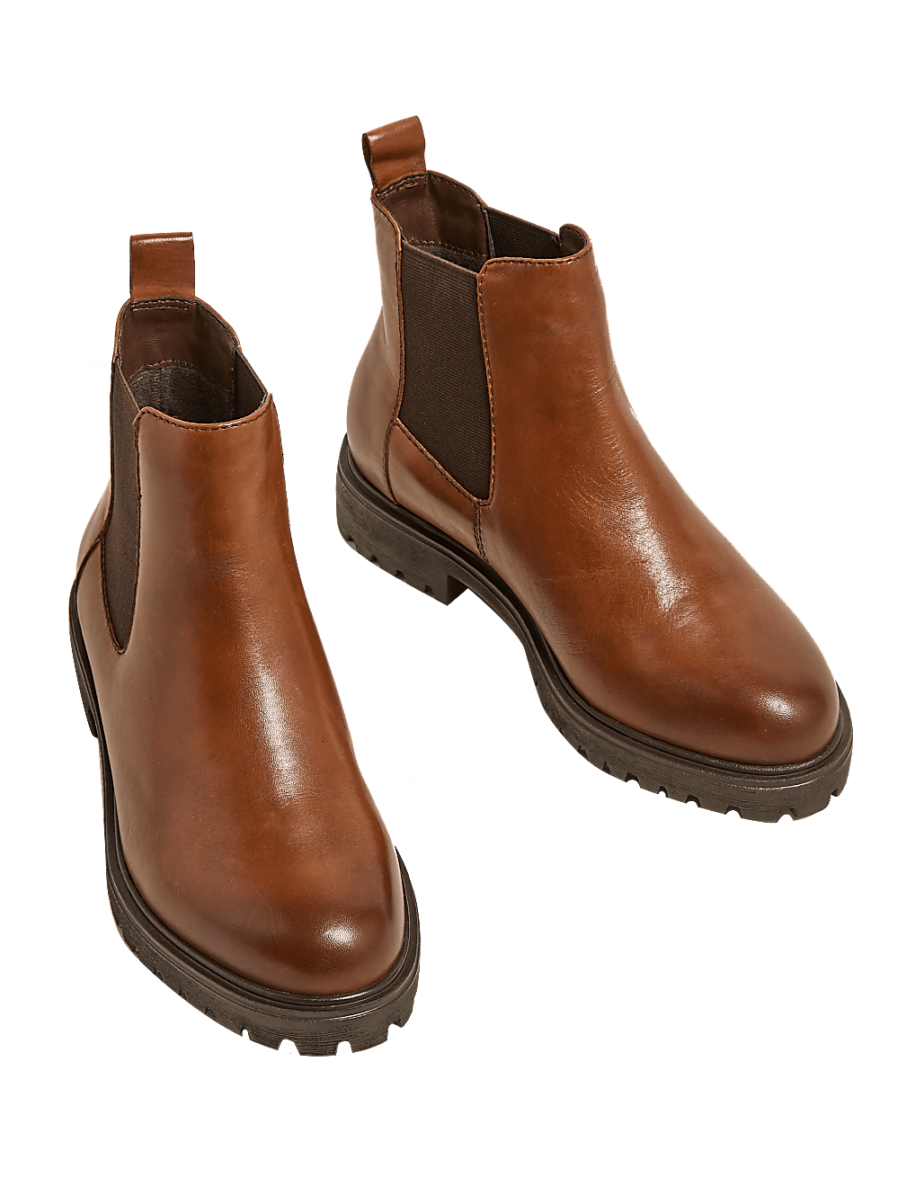 Wide Fit Leather Chelsea Ankle Boots