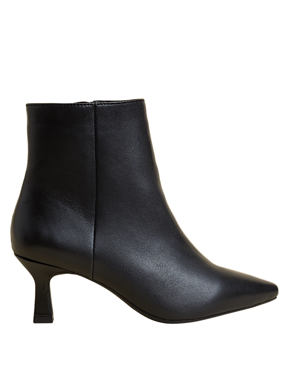 Wide Fit Leather Kitten Heel Ankle Boots