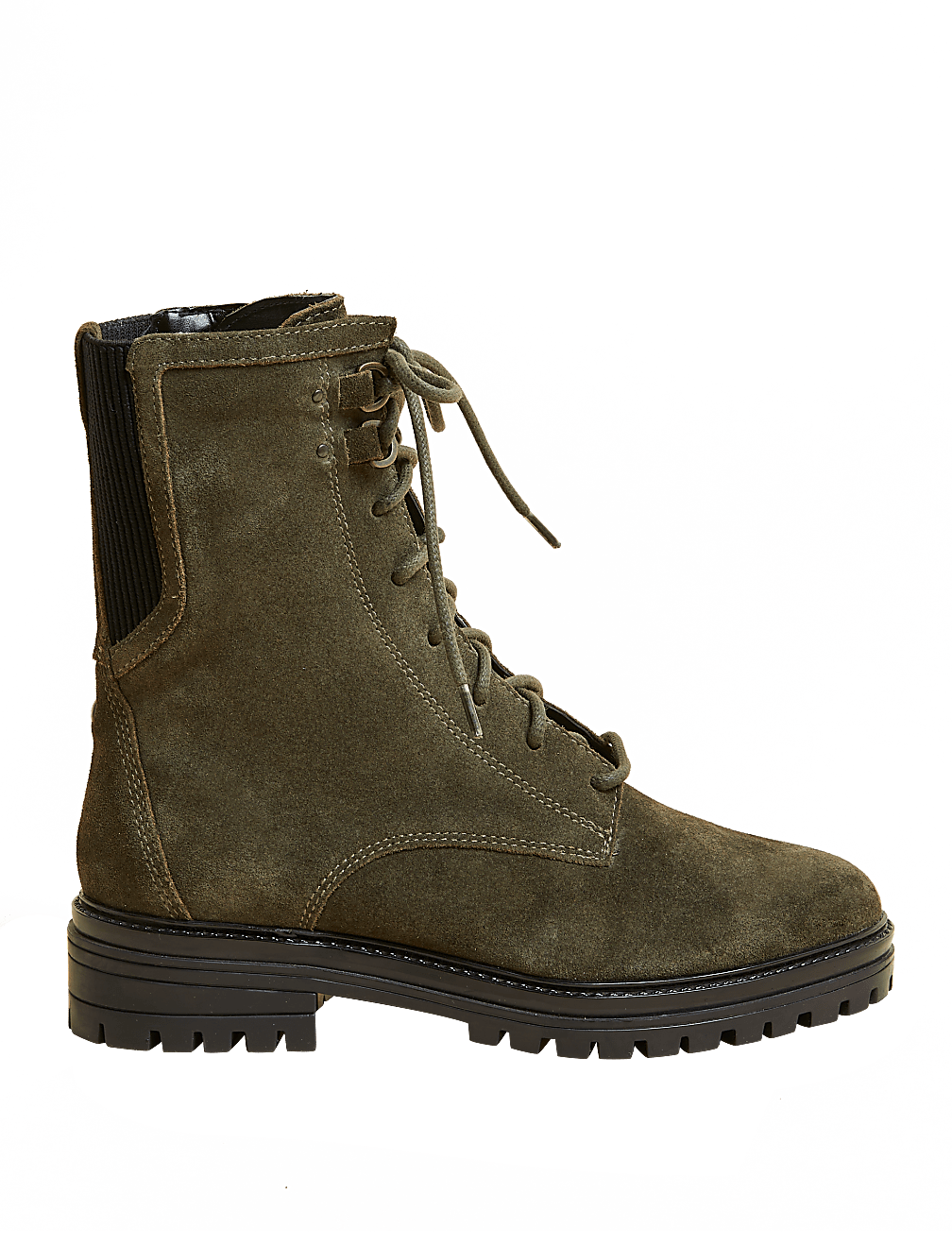 Wide Fit Suede Lace Up Ankle Boots