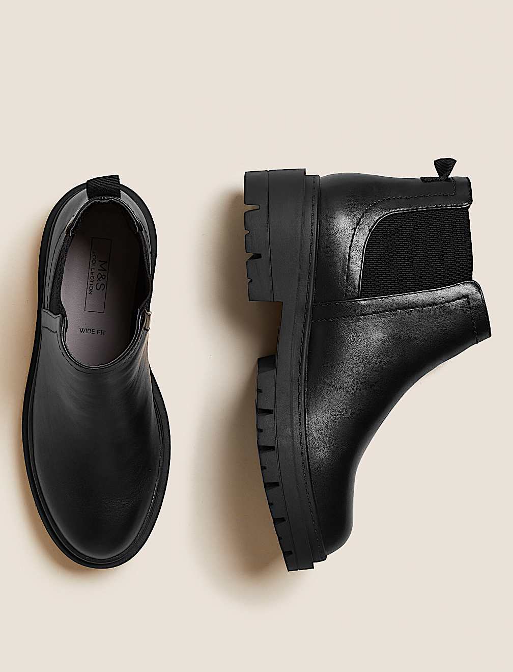 Wide Fit Chunky Chelsea Ankle Boots