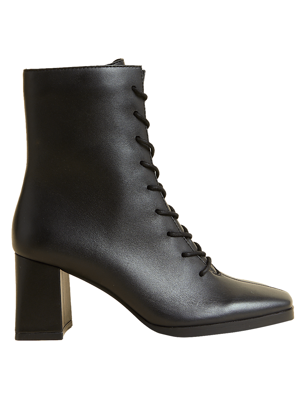 Buy Leather Lace Up Block Heel Ankle Boots at Marks Spencer