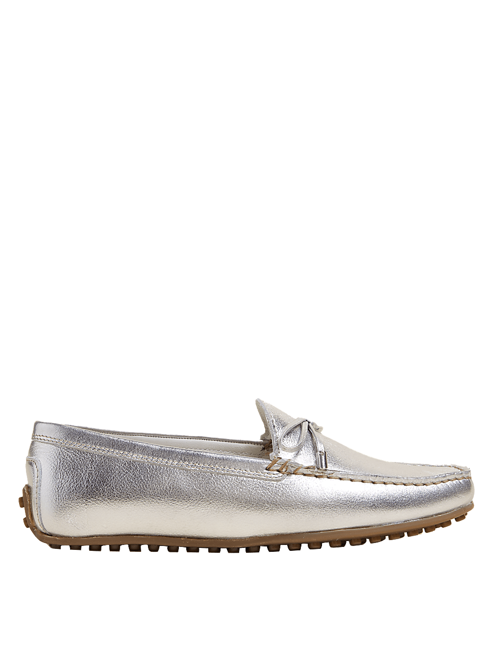 Wide Fit Leather Bow Boat Shoes