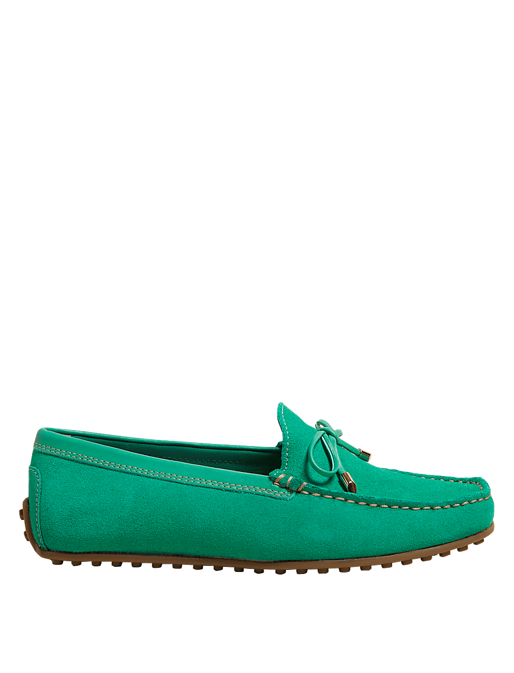 Wide Fit Leather Bow Boat Shoes