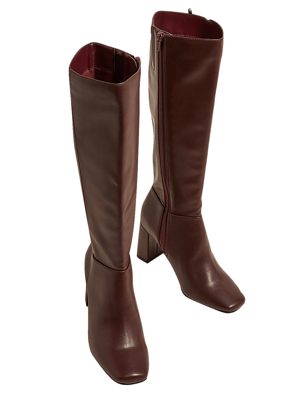 Knee high boots square toe sale