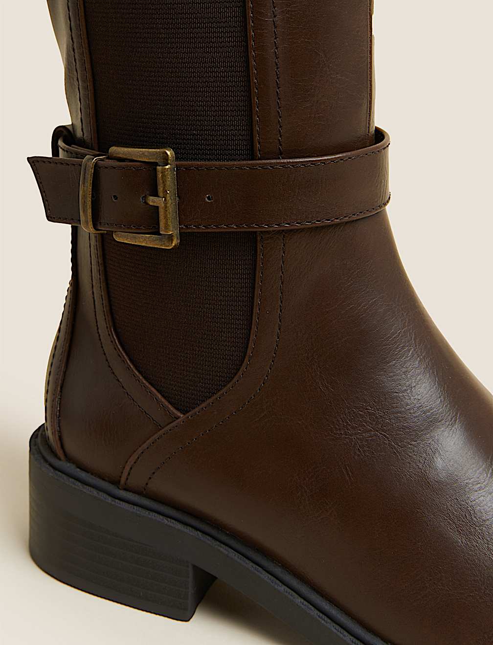 Buckle Knee High Boots