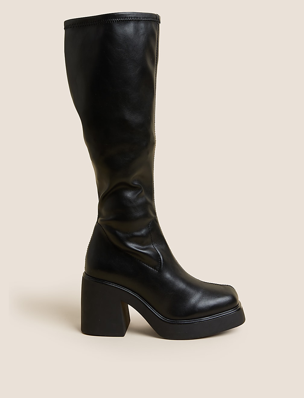 Buy Chunky Platform Knee High Boots at Marks Spencer