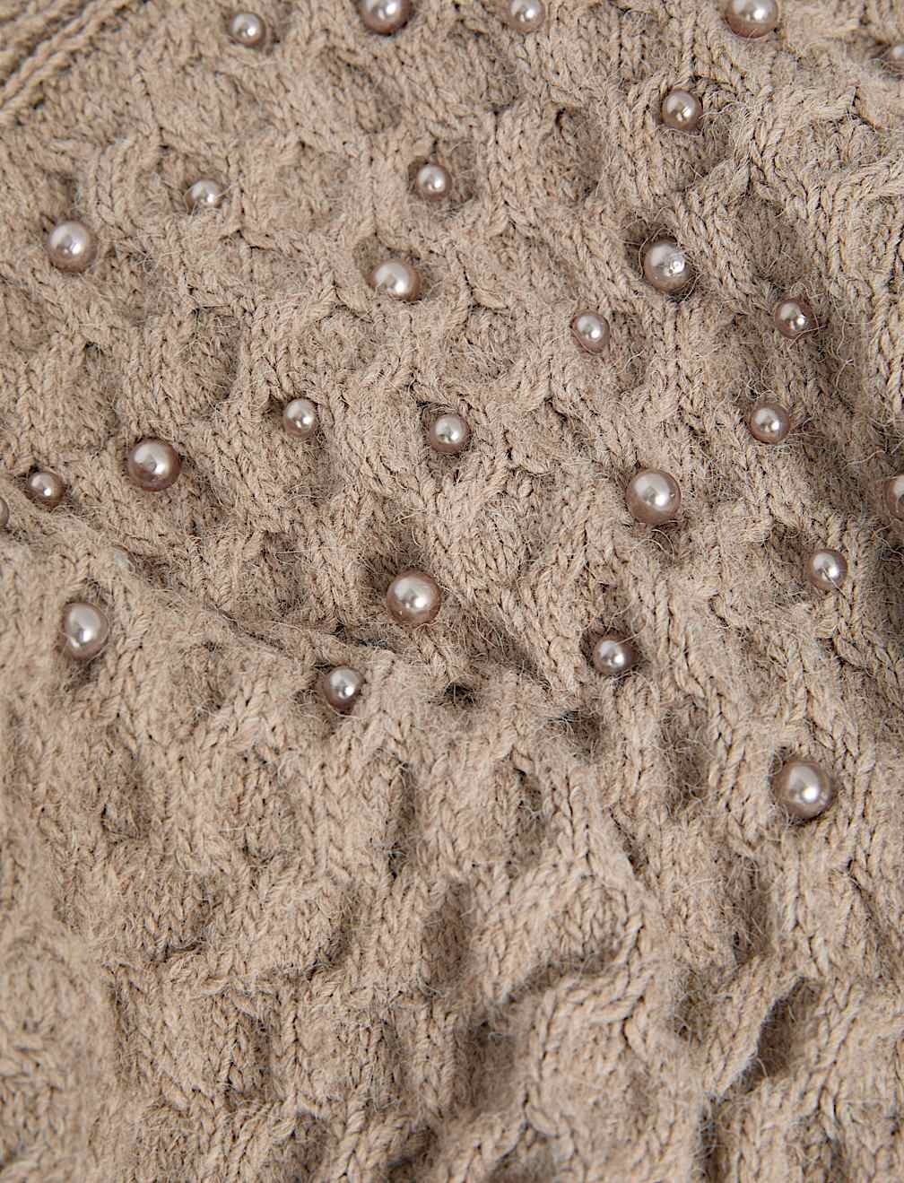 Cable Knit Embellished Jumper