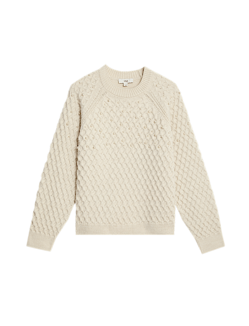 Cable Knit Embellished Jumper