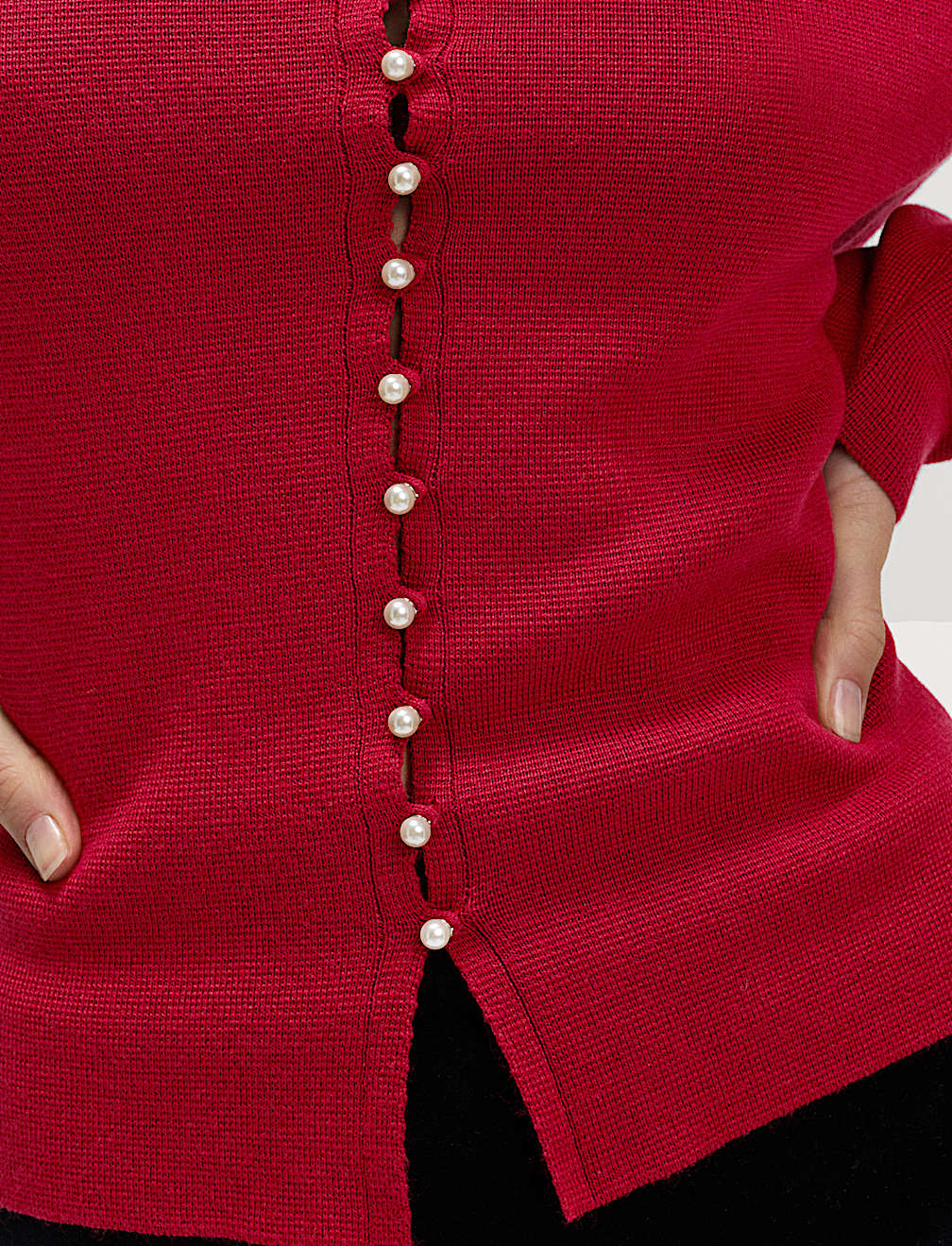 Soft Touch Button Through Fitted Cardigan