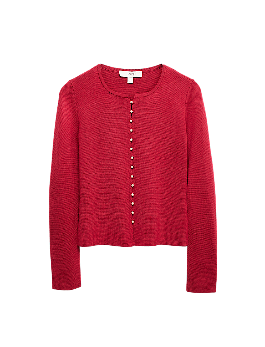 Soft Touch Button Through Fitted Cardigan