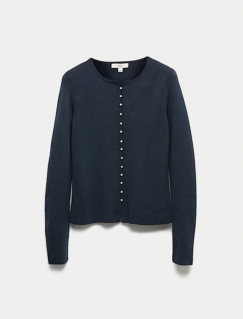 Soft Touch Button Through Fitted Cardigan