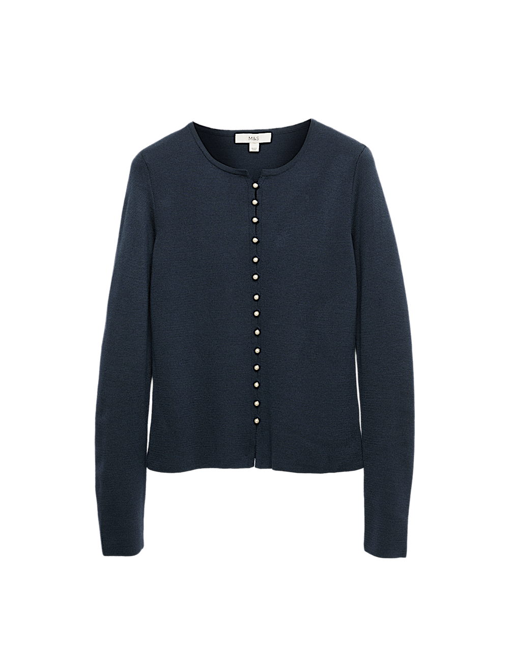 Soft Touch Button Through Fitted Cardigan