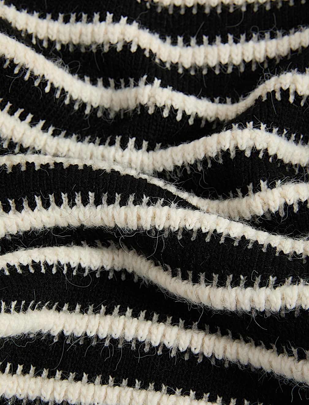 Striped Crew Neck Button Front Cardigan