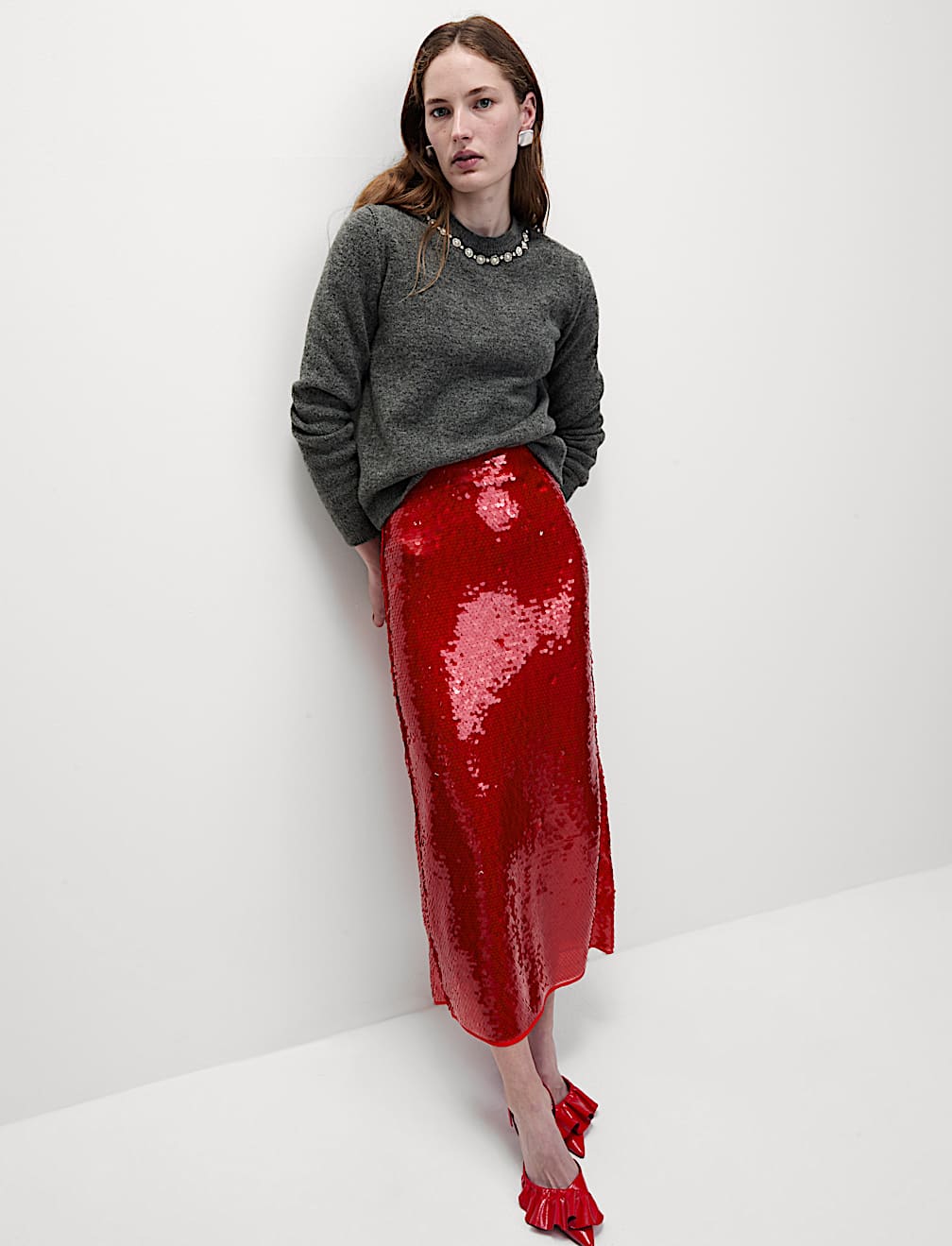Embellished Crew Neck Jumper