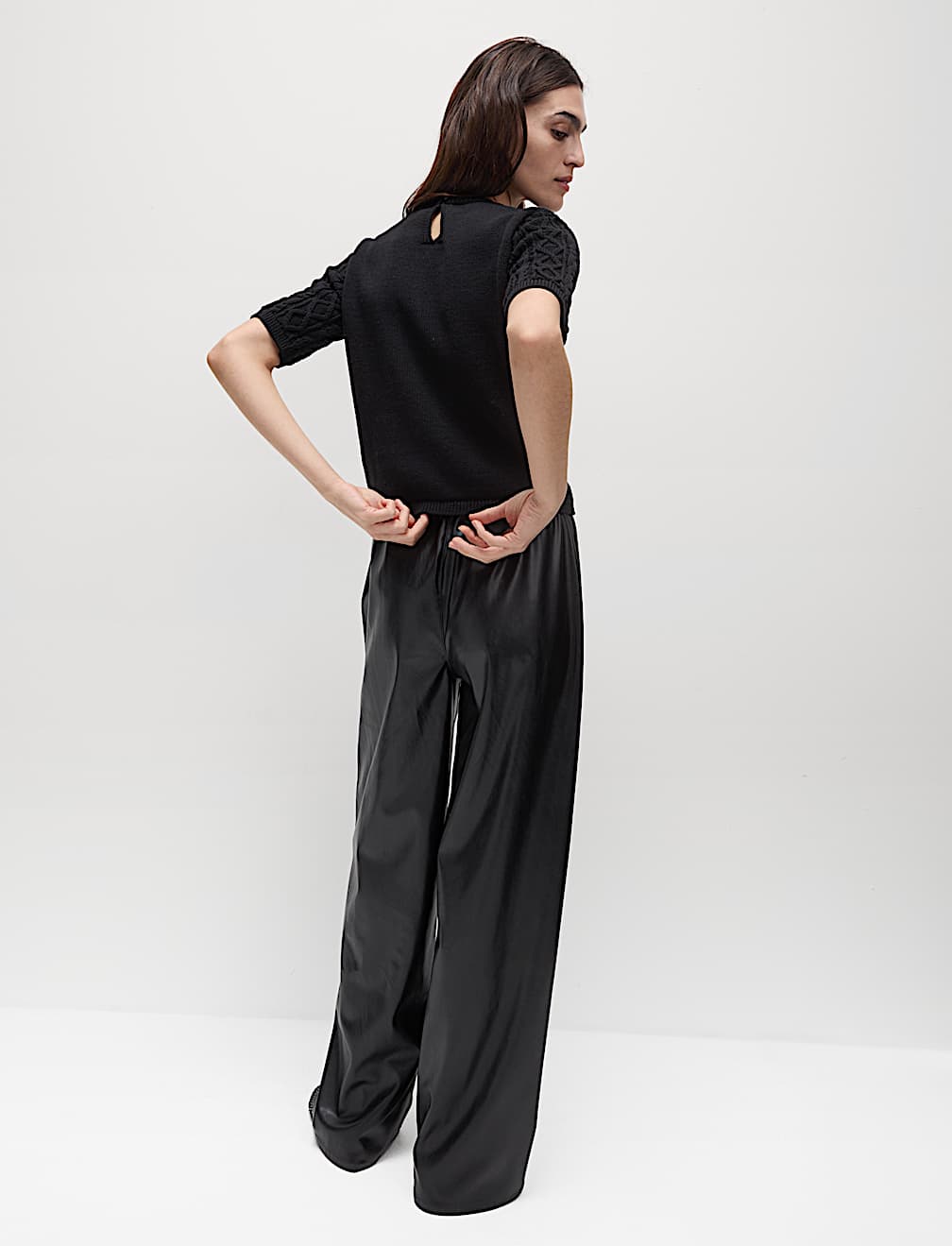 Cotton Rich Embellished Slim Fit Top