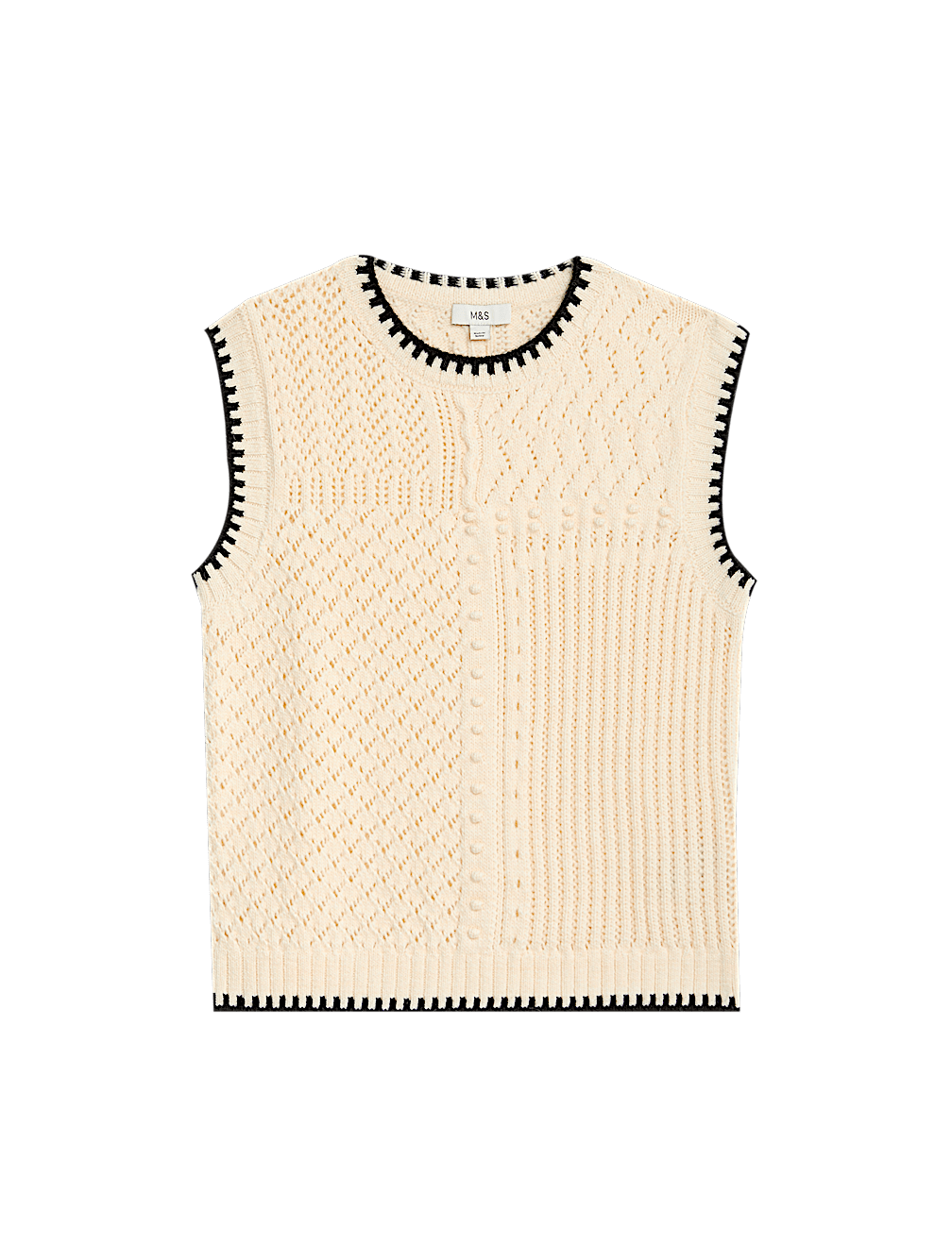Textured Whipstitch Knitted Vest Top