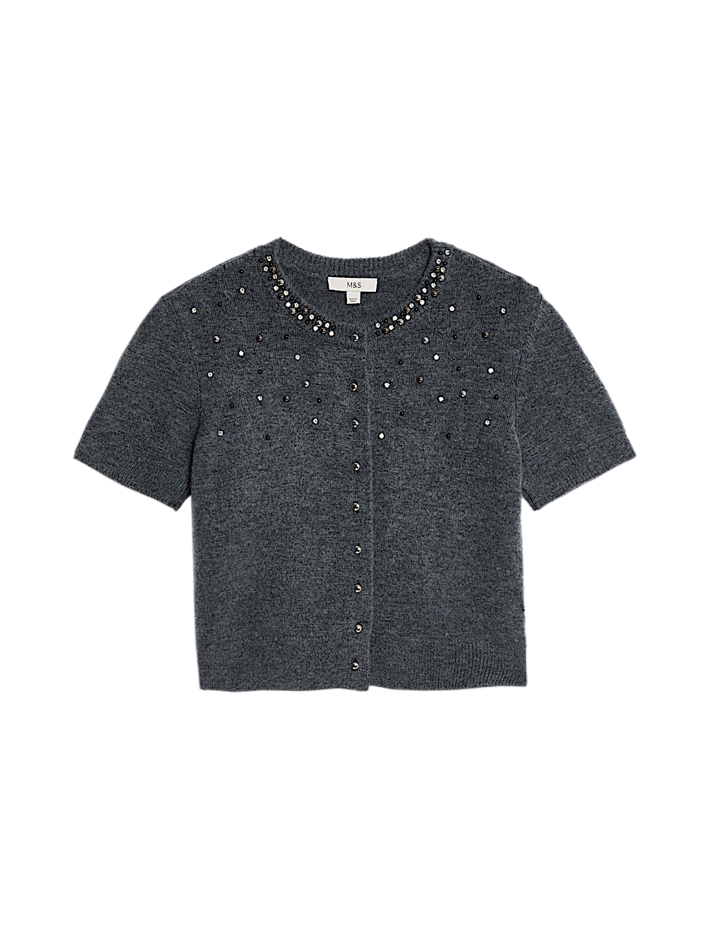 Embellished Cropped Cardigan