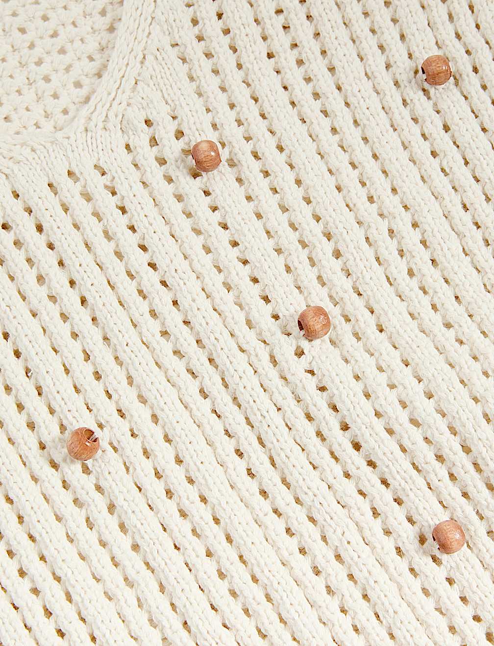 Cotton Blend Textured Slim Fit Cropped Vest